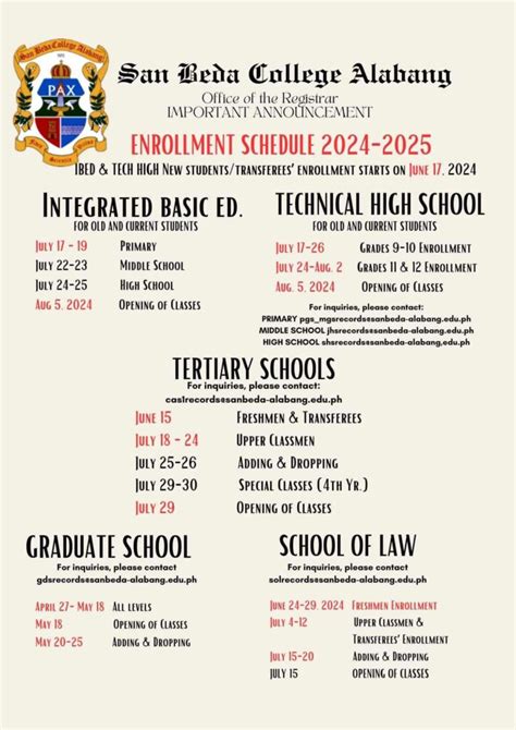ccf alabang schedule 2024